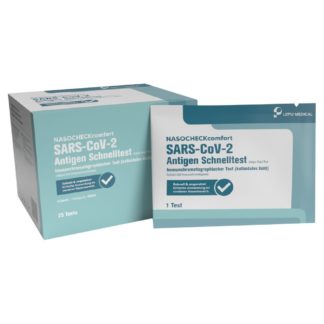 NASOCHECK Comfort SARS-CoV-2 Antigen-Schnelltest (25 Stück) - 2,40 € als Laientest zugelassen